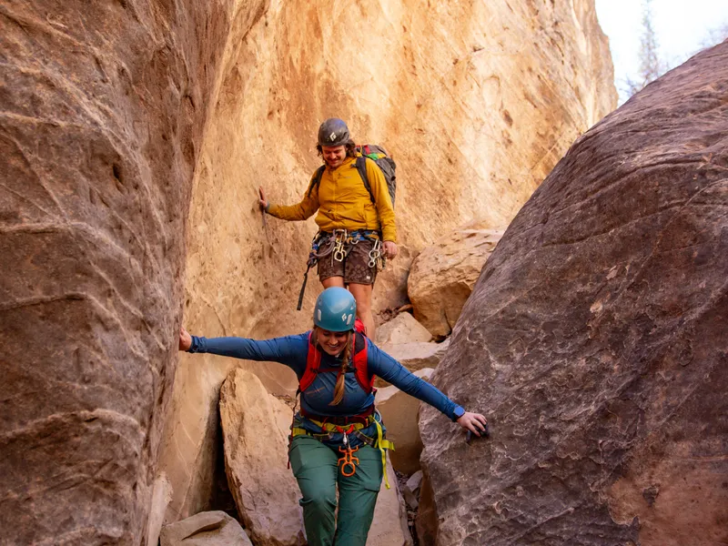 Canyoneering in Utah slot canyons