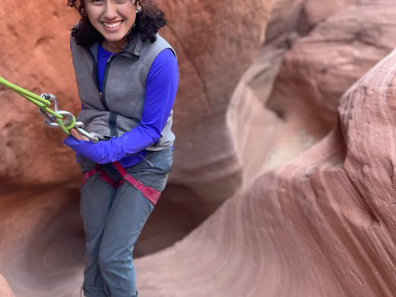 Canyoneering in Navajo Sandstone