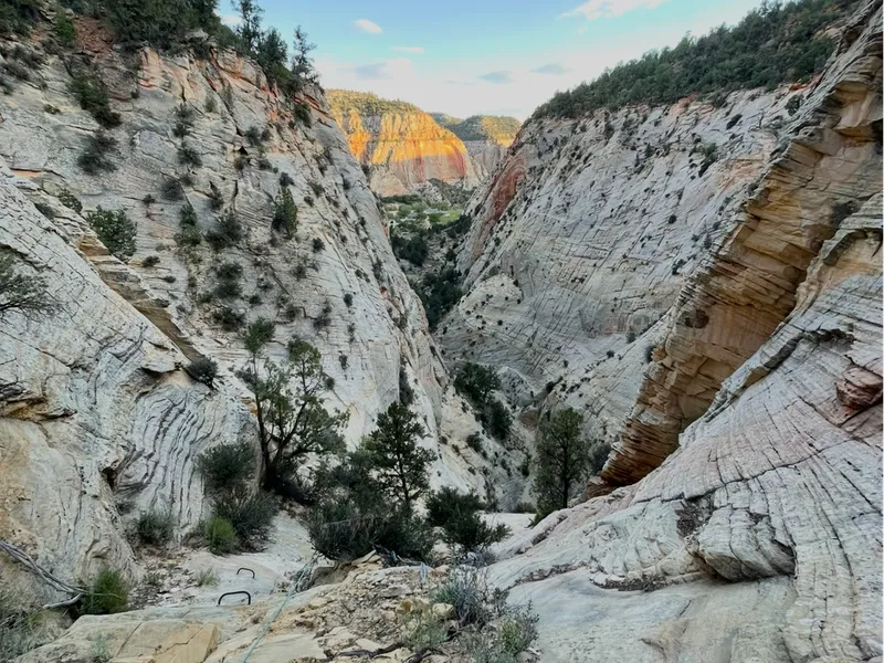 Slot canyon rappel near Zion