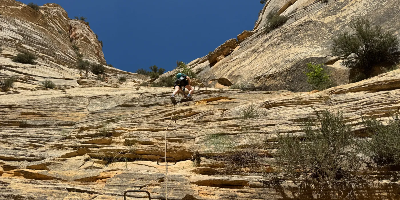 Canyoneering and Via Ferrata climb near Zion National Park